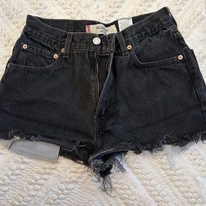 Black Jean cutoff Levi Shorts
